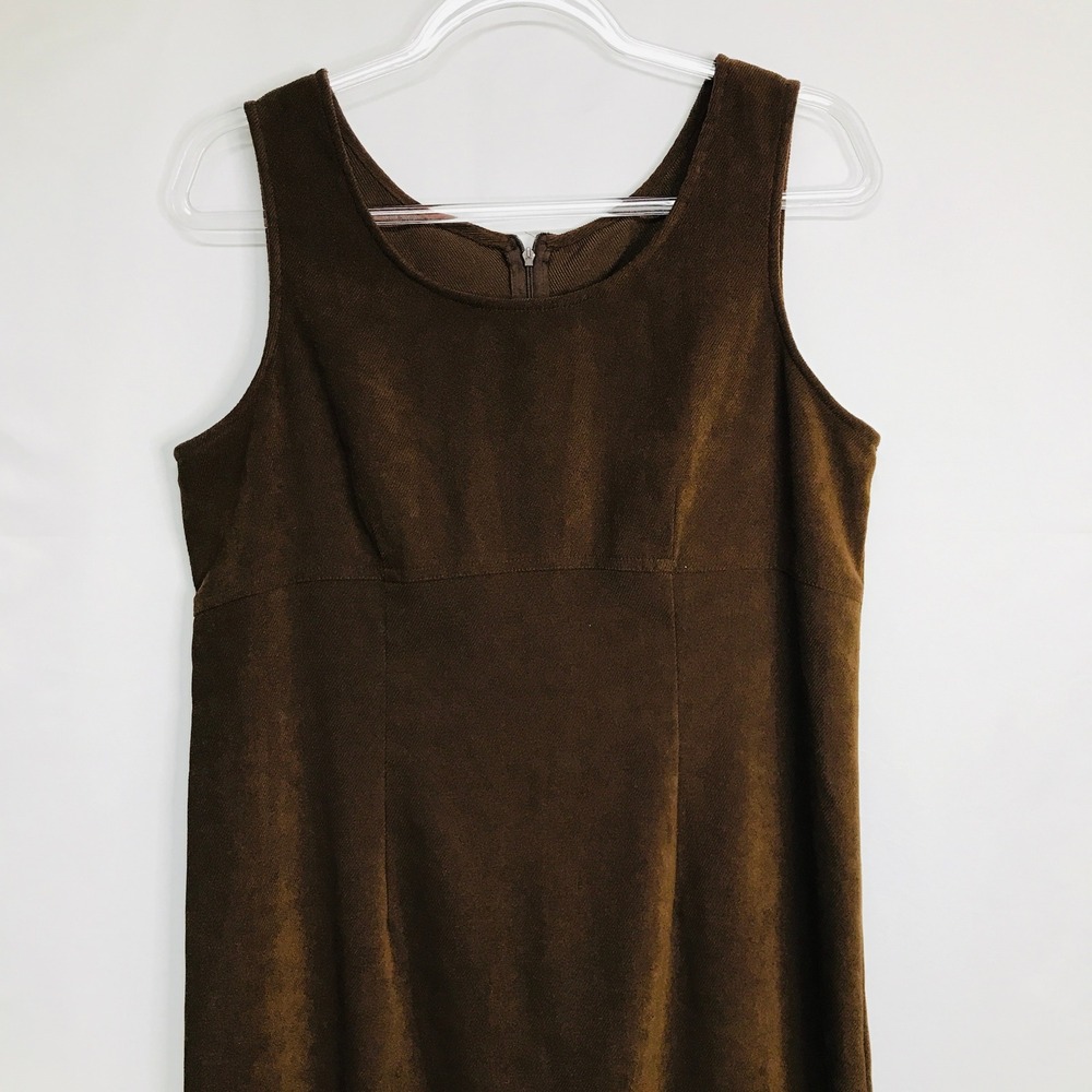 Rhythm Vintage Brown Corduroy Sleeveless Maxi Column Dress Scoop Neck Chocolate - Picture 2 of 11